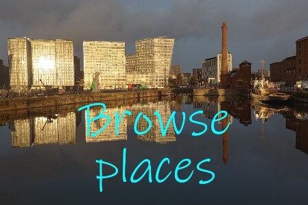 Evening light shining on Liverpool dock